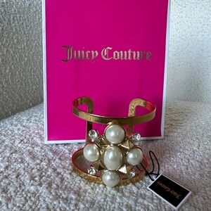 Juicy Couture Gold and Pearl Statement bracelet